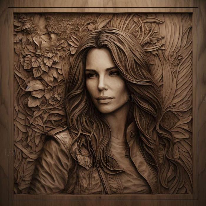 Kate Beckinsale 3 stl model for CNC